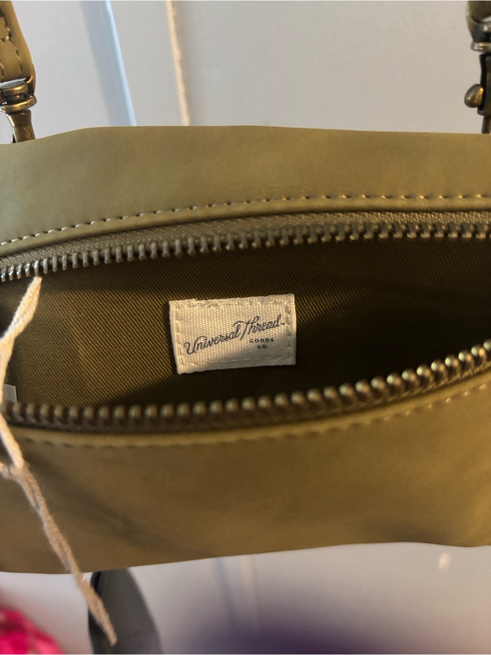 Universal Thread Olive Crossbody Bag with Front Zip